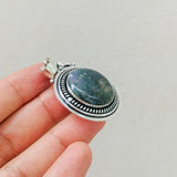 'Boho' Moss Agate 925 Solid Sterling Silver Pendant