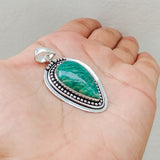 'Boho' Amazonite 925 Solid Sterling Silver Pendant