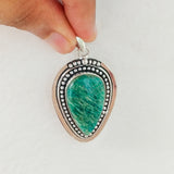 'Boho' Amazonite 925 Solid Sterling Silver Pendant