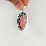 'Bohmin' Rhodonite 925 Solid Sterling Silver Pendant