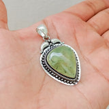 'Boho' Prenhite 925 Solid Sterling Silver Pendant