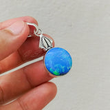 'Modern' Opal 925 Solid Sterling Silver Pendant