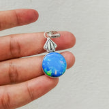 'Modern' Opal 925 Solid Sterling Silver Pendant