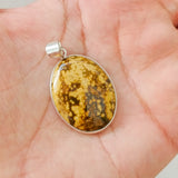 'Minimalist' Ocean Jasper 925 Solid Sterling Silver Pendant