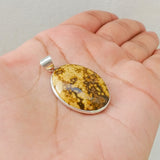 'Minimalist' Ocean Jasper 925 Solid Sterling Silver Pendant