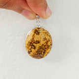 'Minimalist' Ocean Jasper 925 Solid Sterling Silver Pendant