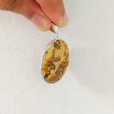 'Minimalist' Ocean Jasper 925 Solid Sterling Silver Pendant