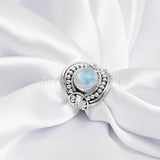 Moonstone 925 Solid Sterling Silver Ring, Moonstone Ring