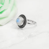 Moonstone  925 Solid Sterling Silver Ring, Moonstone Ring