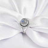 Moonstone 925 Solid Sterling Silver Ring, Moonstone Ring