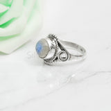 Moonstone 925 Solid Sterling Silver Ring, Moonstone Ring