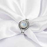 Moonstone 925 Solid Sterling Silver Ring, Moonstone Ring,