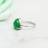 Natural Jade Ring, 925 Solid Sterling Silver Ring, Ring For Women