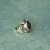 'Big' Labradorite Ring, 925 Solid Sterling Silver Ring