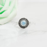 Rainbow Moonstone Sterling Silver Ring