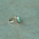 Larimar Ring, 925 Solid Sterling Silver Ring