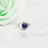 'Boho' Lapis Lazuli 925 Solid Sterling Silver Ring