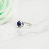 'Boho' Lapis Lazuli 925 Solid Sterling Silver Ring