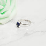 'Minimalist' Lapis Lazuli 925 Solid Sterling Silver Ring