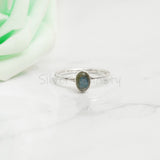 'Minimalist' Labradorite Ring, 925 Solid Sterling Silver Ring