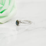 'Minimalist' Labradorite Ring, 925 Solid Sterling Silver Ring