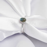 'Minimalist' Labradorite Ring, 925 Solid Sterling Silver Ring