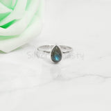 'Minimalist' Labradorite 925 Solid Sterling Silver Ring