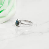 'Minimalist' Labradorite 925 Solid Sterling Silver Ring