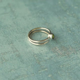 'Boho' Peridot, 925 Solid Sterling Silver Ring for Women