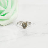 'Minimalist' Labradorite 925 Solid Sterling Silver Ring