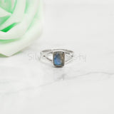 'Bomin' Labradorite Ring, 925 Solid Sterling Silver Ring