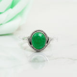 Natural Jade Ring, 925 Solid Sterling Silver Ring, Ring For Women