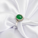 Natural Jade Ring, 925 Solid Sterling Silver Ring, Ring For Women