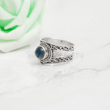 'Boho' Labradorite 925 Solid Sterling Silver Ring