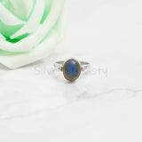 'Boho' Labradorite 925 Solid Sterling Silver Ring