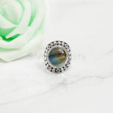 'Big' Labradorite Ring, 925 Solid Sterling Silver Ring