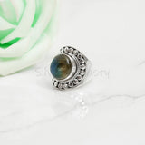 'Big' Labradorite Ring, 925 Solid Sterling Silver Ring