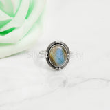 'Bomin' Labradorite 925 Solid Sterling Silver Ring