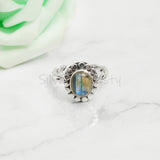 'Boho' Labradorite 925 Solid Sterling Silver Ring