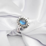 'Boho' Labradorite 925 Solid Sterling Silver Ring