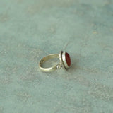 'Fortuna' Carnelian 925 Solid Sterling Silver Ring