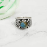 'Bomin' Labradorite Ring, 925 Solid Sterling Silver Ring