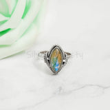 'Bomin' Labradorite Ring, 925 Solid Sterling Silver Ring