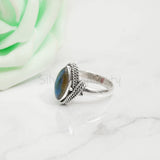 'Bomin' Labradorite Ring, 925 Solid Sterling Silver Ring