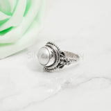 'Boho' Pearl 925 Solid Sterling Silver Ring