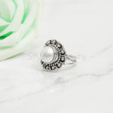 'Boho' Pearl 925 Solid Sterling Silver Ring