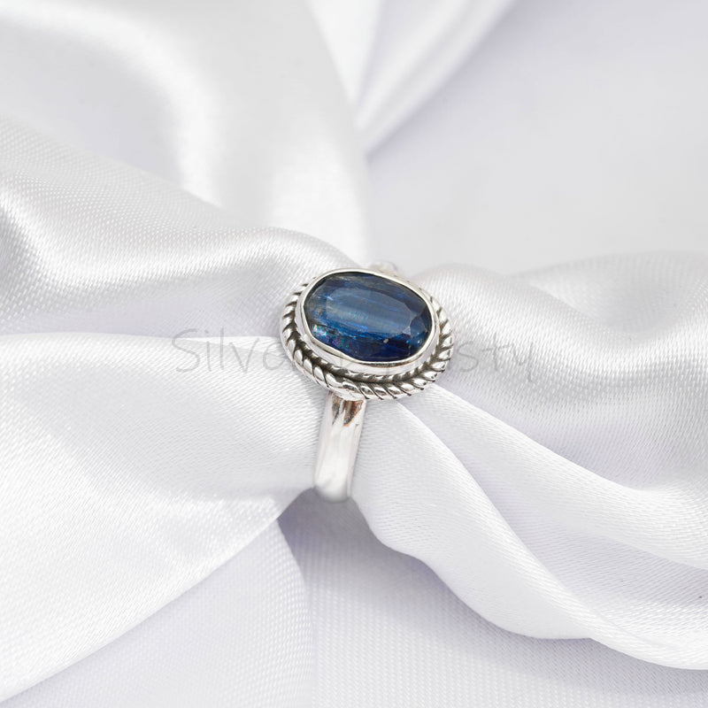 Kyanite Ring, 925 Solid Sterling Silver Ring