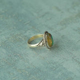 Dichroic Glass 925 Solid Sterling Silver Ring