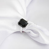 'BIA' Black Onyx 925 Solid Sterling Silver Ring