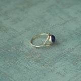 'Boho' Lapis Lazuli 925 Solid Sterling Silver Ring